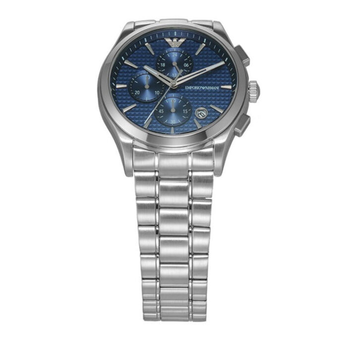 Emporio Armani Chronograph Blue Dial Silver Steel Strap Watch For Men - AR11528 - Image 6